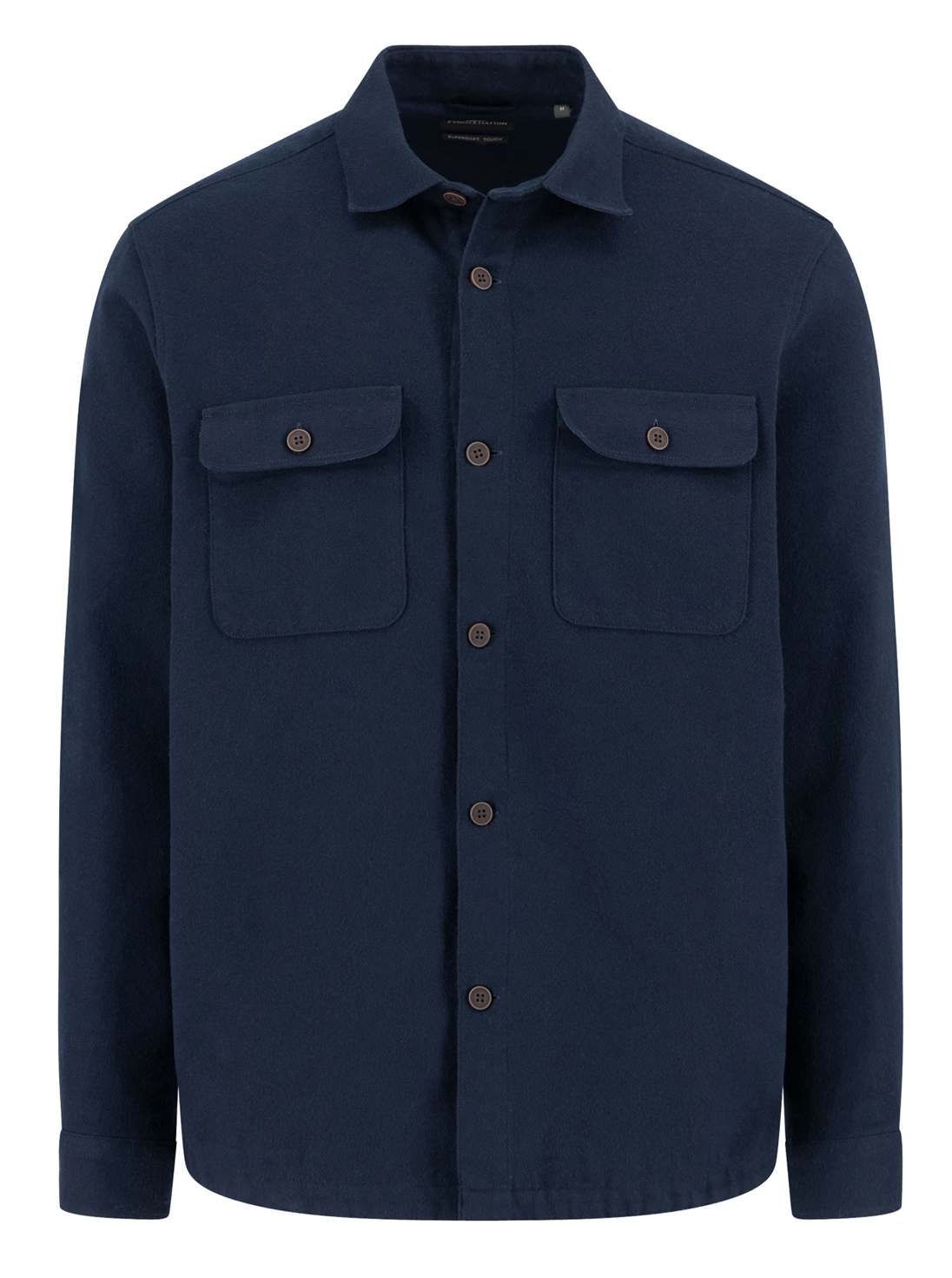Fynch Hatton Donekrblauw Overshirt - 1511-5684