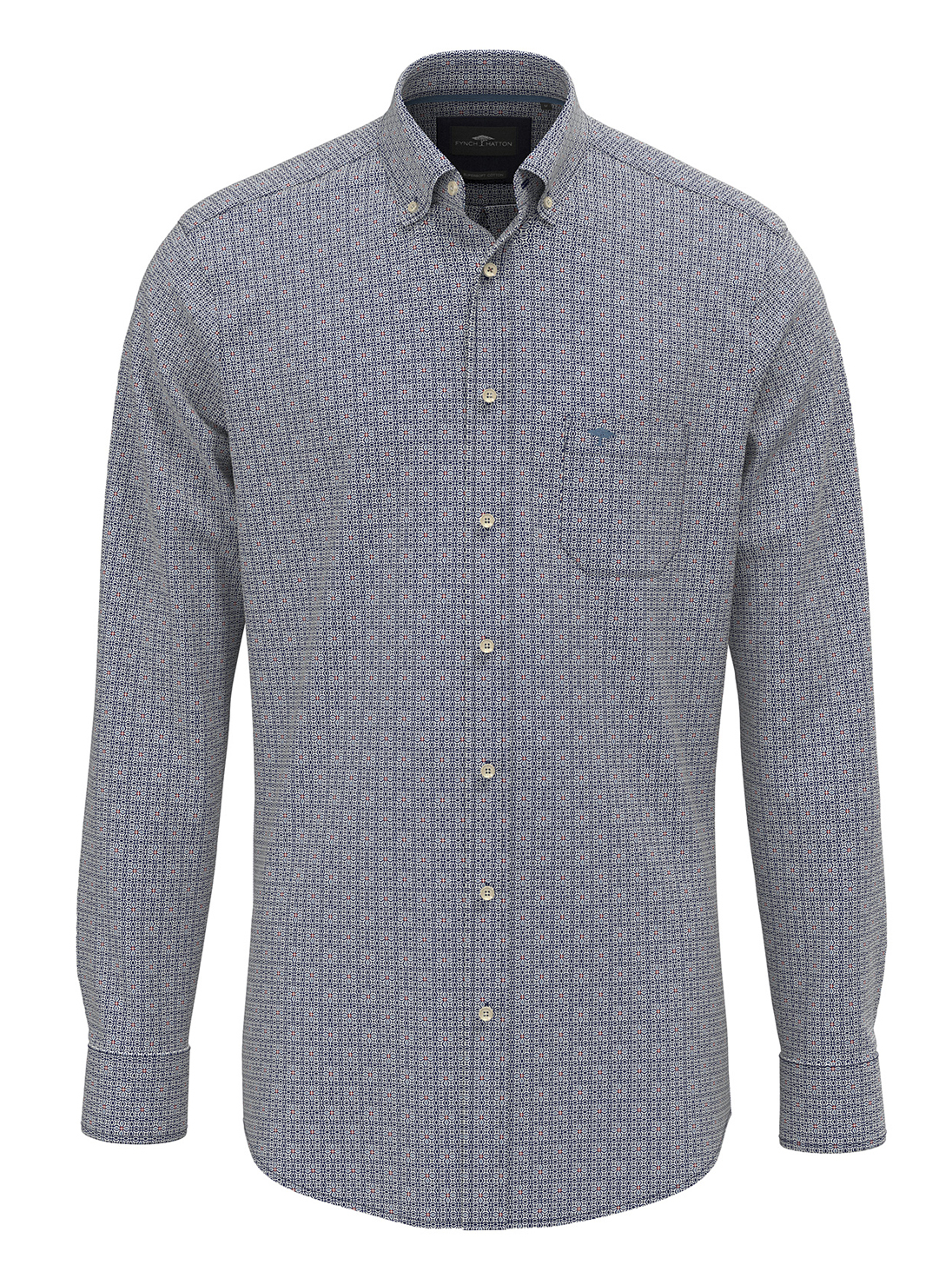 Fynch Hatton Donkerblauw Overhemd - 1511-8060