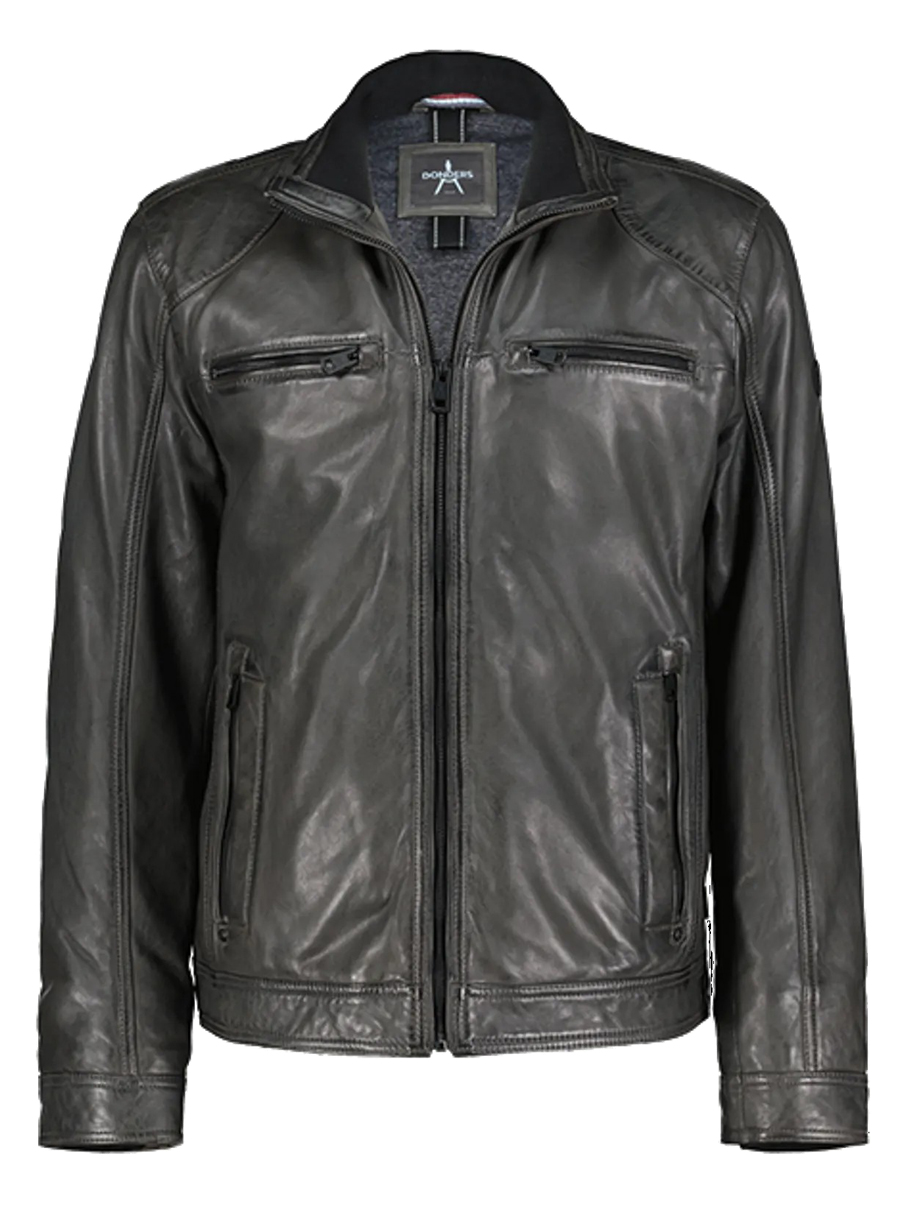 Donders 1860 Antraciet Leren Jack - 52635-584