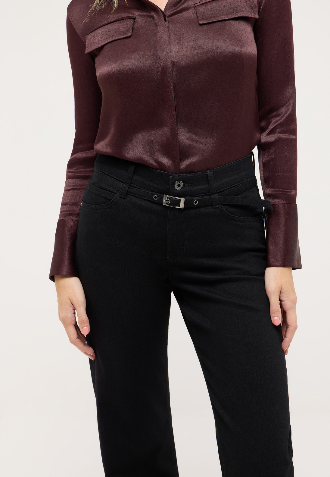 Angels Zwarte Wide Leg Dames - Liz Belt 346-2565