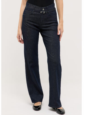 Angels Gestreepte Wide Leg Jeans - Liz Belt-247-2565