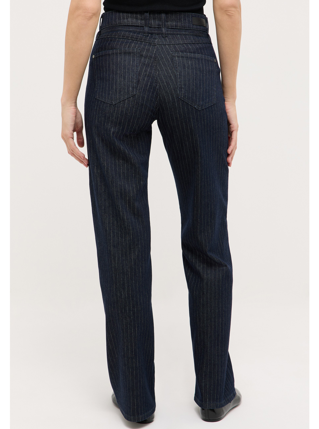 Angels Gestreepte Wide Leg Jeans - Liz Belt-247-2565