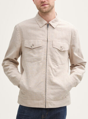Tom Tailor Beige Overshirt met Rits - 1050853