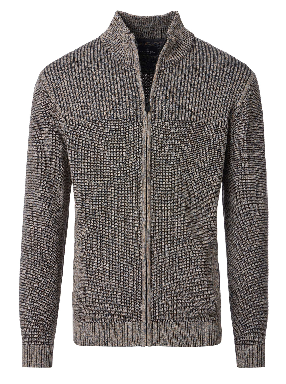 Casa Moda Beige Gemeleerd Heren Vest - 126250010
