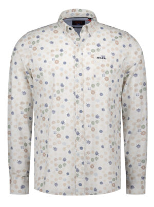 NZA Ecru Overhemd met Print - 26AN537