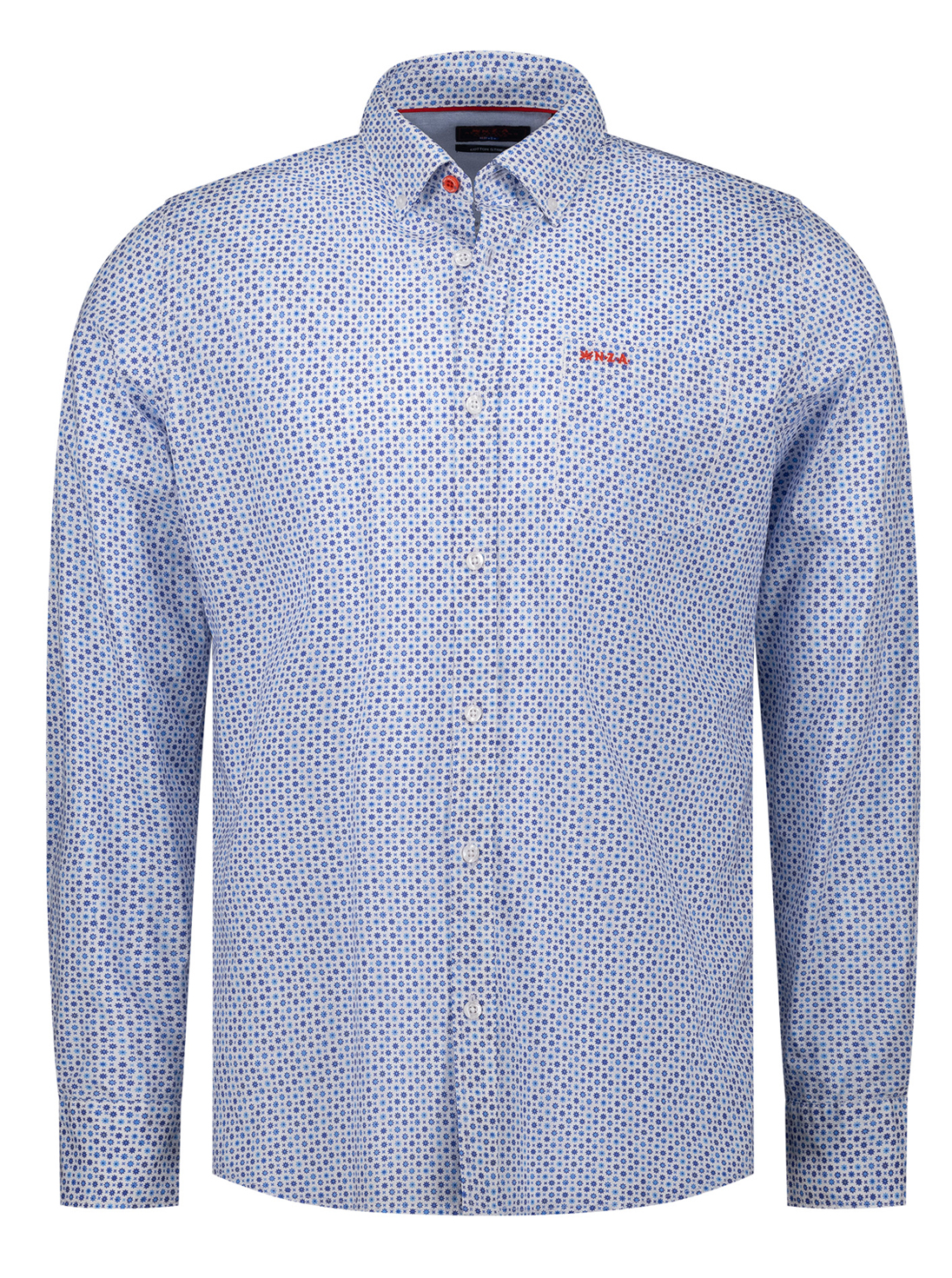 NZA Blauw Katoenen Heren Shirt - 26AN541