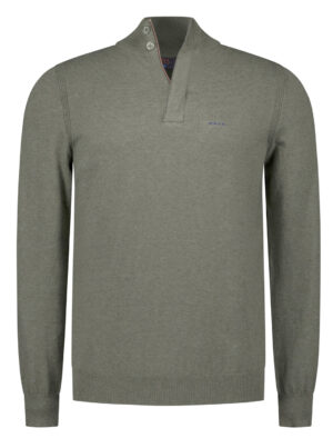 New Zealand Auckland Groene Halfzip Trui - 26AN421