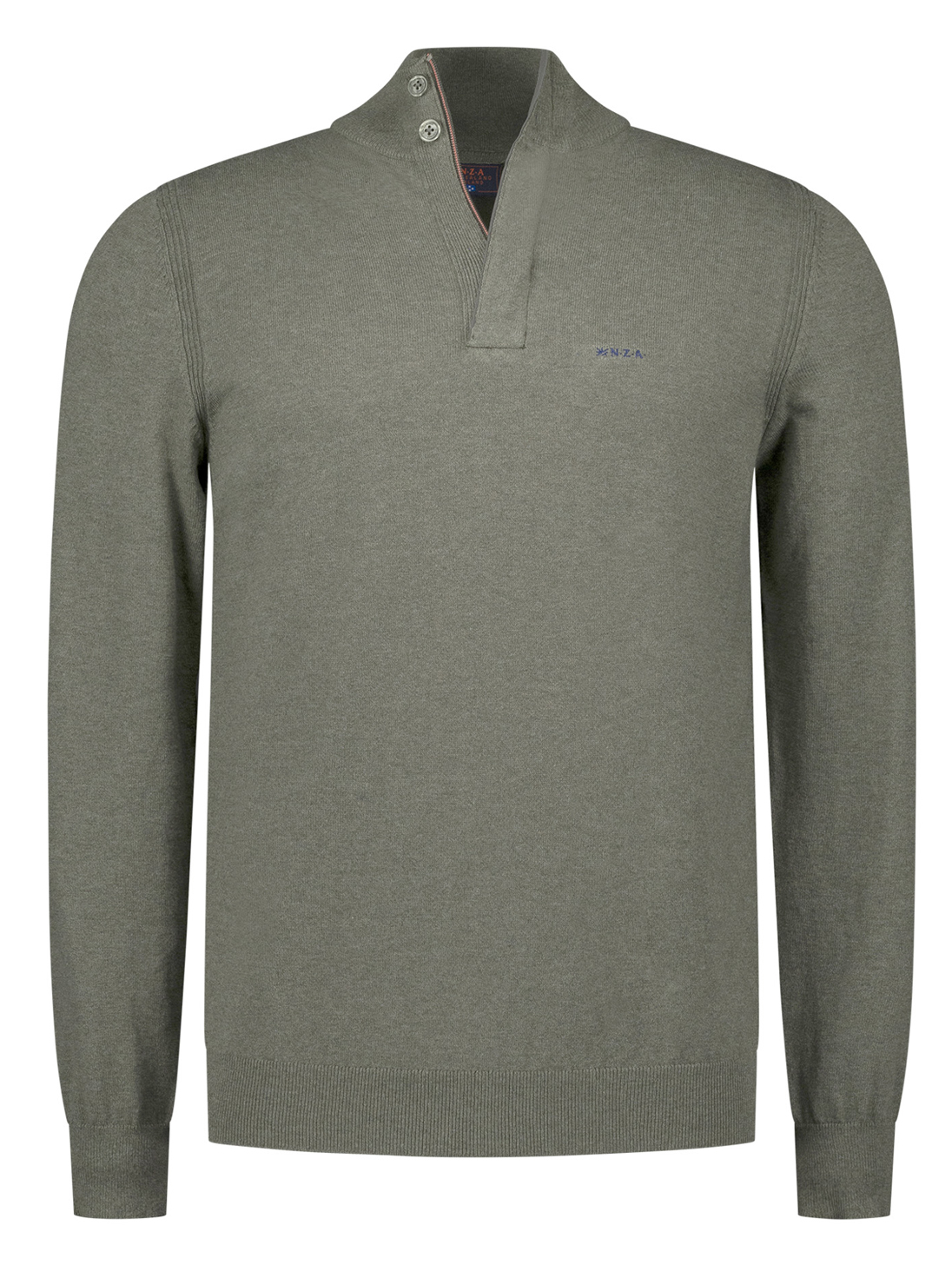 New Zealand Auckland Groene Halfzip Trui - 26AN421