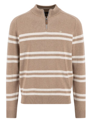 Fynch Hatton Gestreepte Halfzip Trui - 1512-313