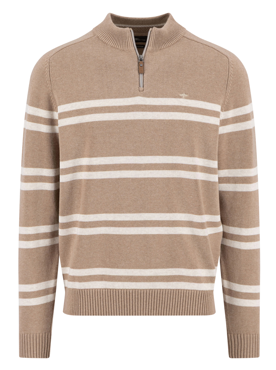 Fynch Hatton Gestreepte Halfzip Trui - 1512-313