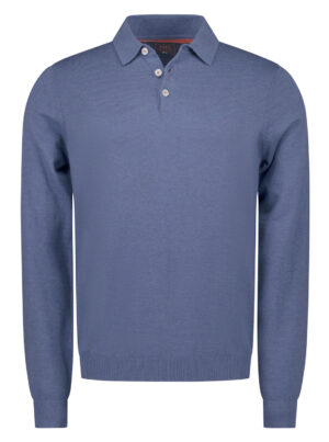 NZA Blauwe Katoenen Polo Lange mouw - 26AN281