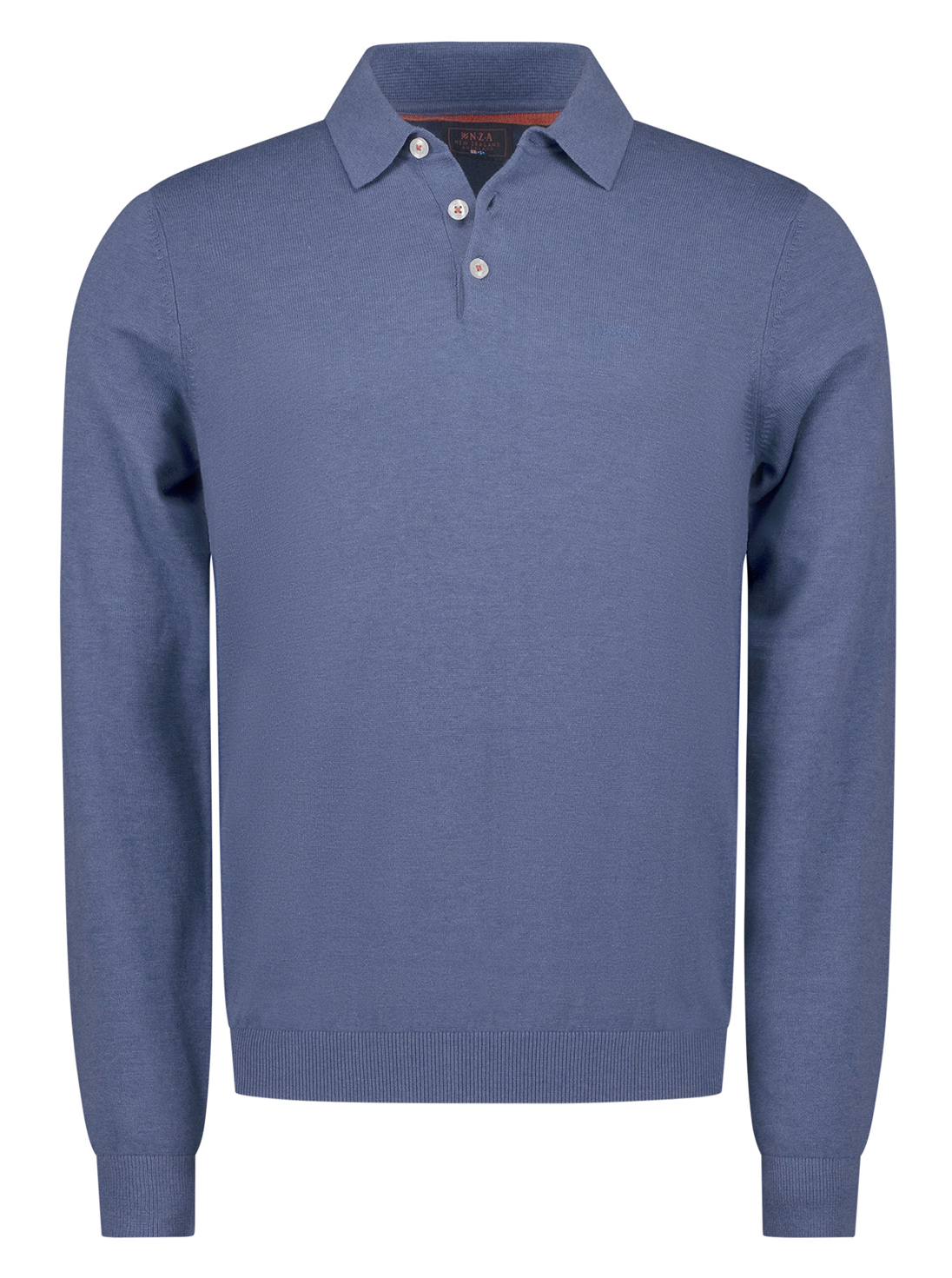 NZA Blauwe Katoenen Polo Lange mouw - 26AN281