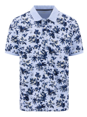 Fynch Hatton Blauwe Korte mouw Polo - 1603-1308