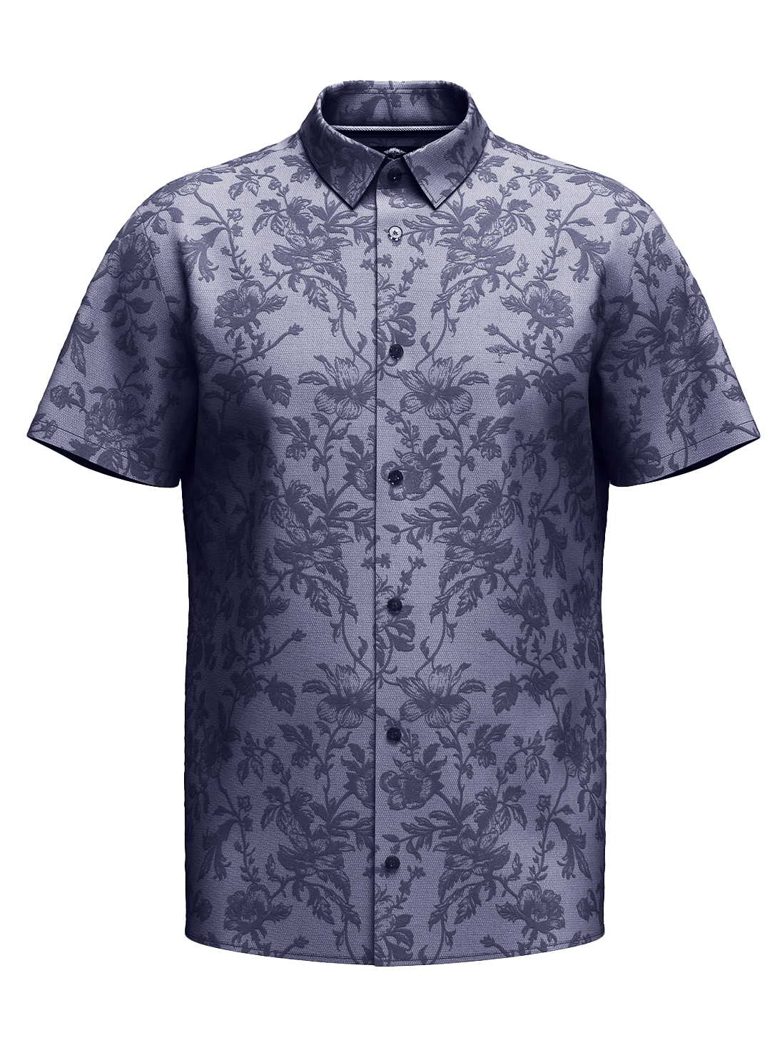 Fynch Hatton Donkerblauw Pique Overhemd - 1603-1910