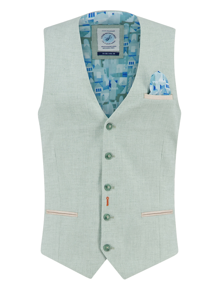 A Fish Named Fred Waistcoat Linen Look - 33.135
