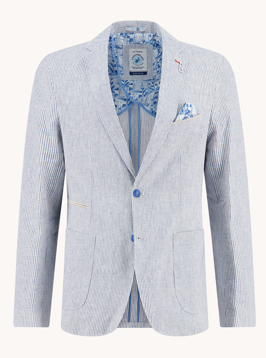 A Fish Named Fred Blazer Linen Stripe - 33.108