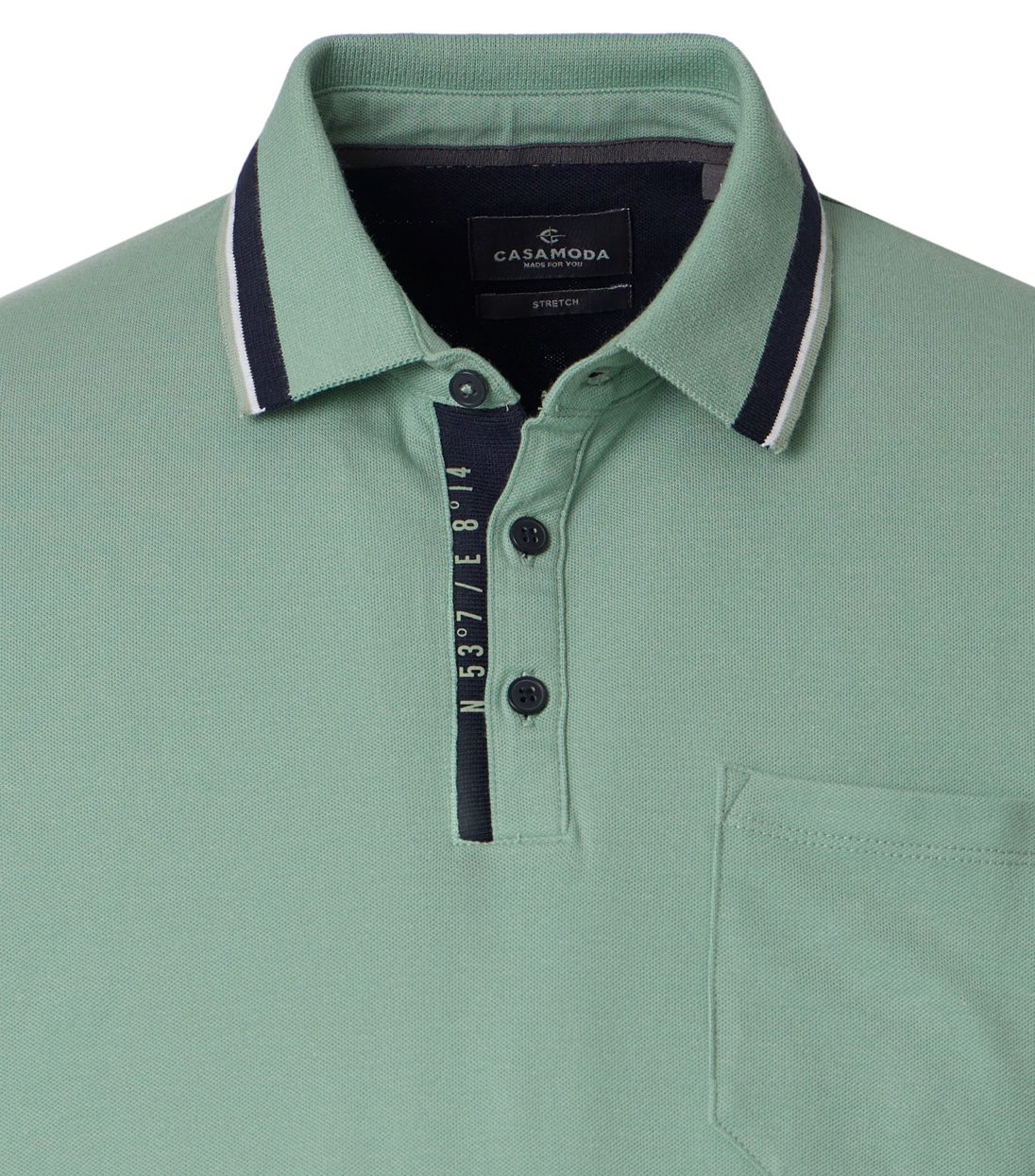 Casa Moda Groen Sportief Poloshirt - 126320061