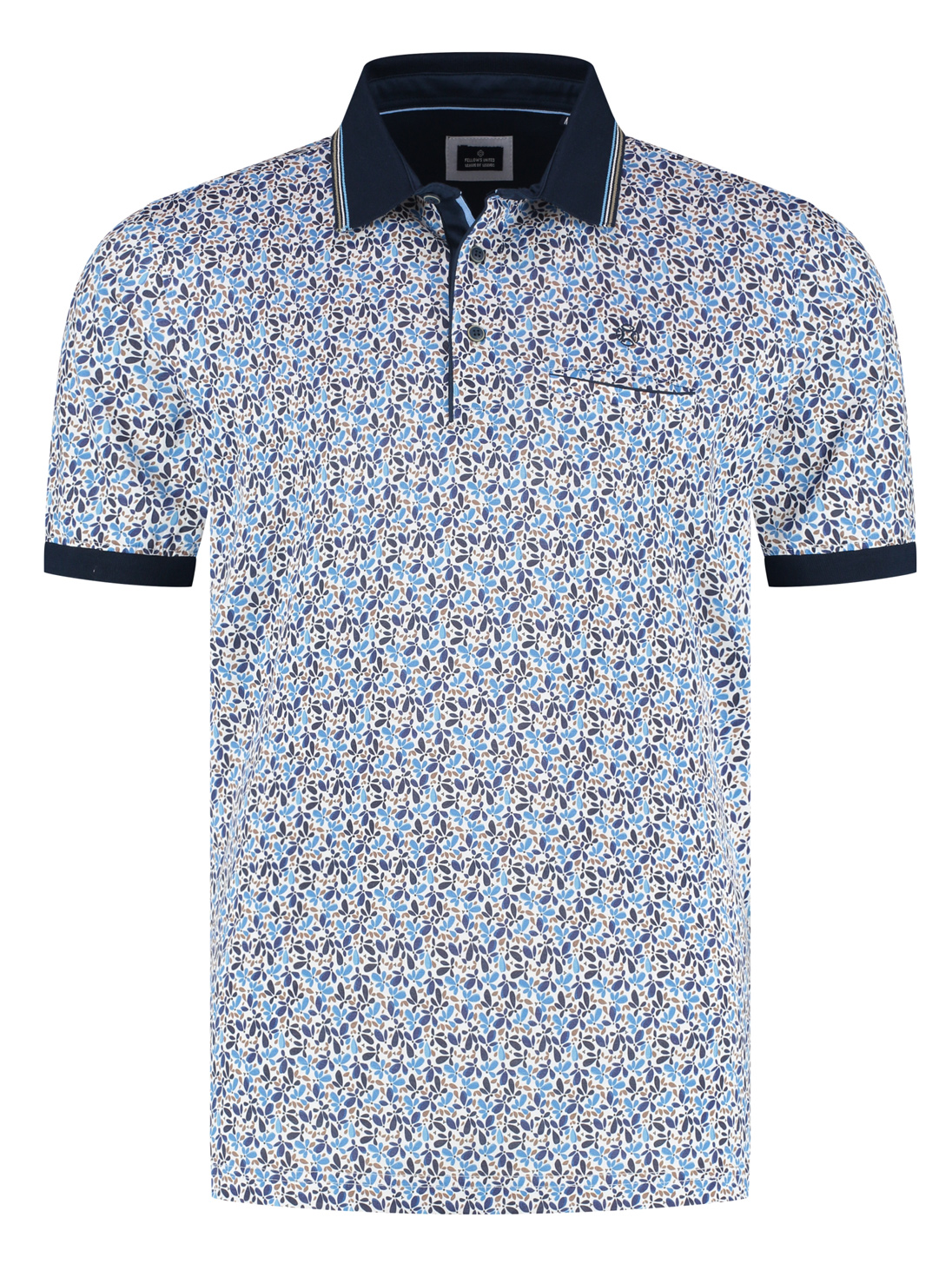 Fellows United Blauw Poloshirt Korte mouw - 61.3619.116