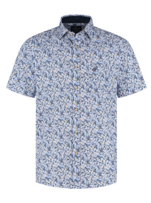 Fellows United Blauw Gebloemd Overhemd - 61.6628