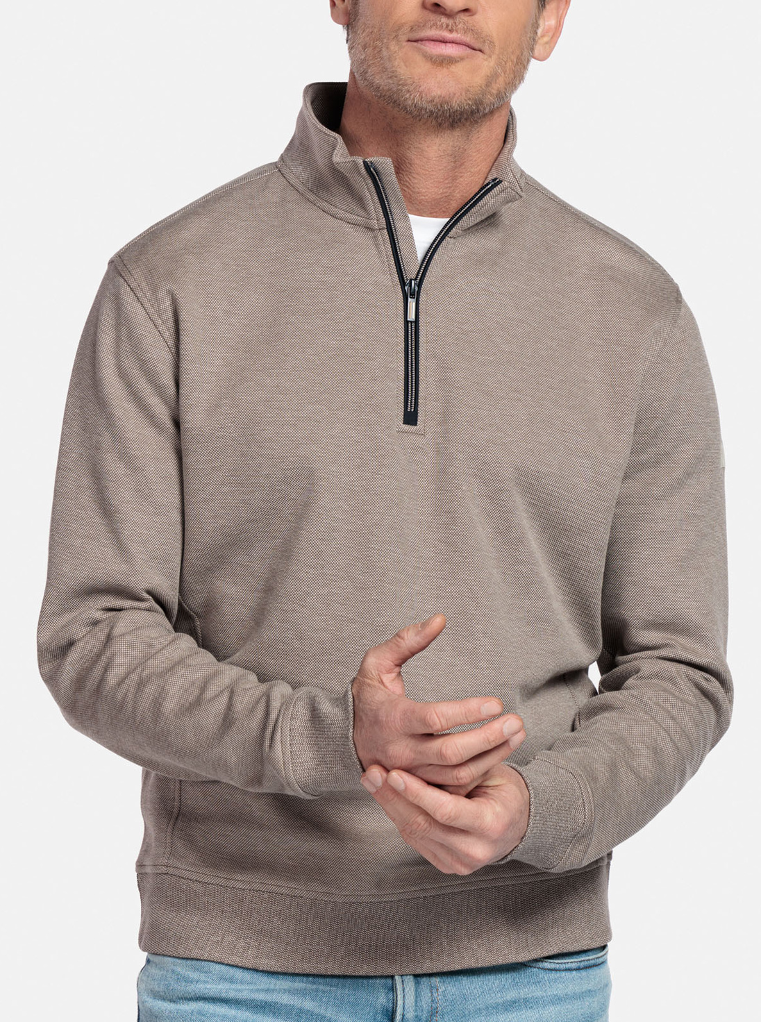 Baileys Bruine Half-zip Sweater - 613145
