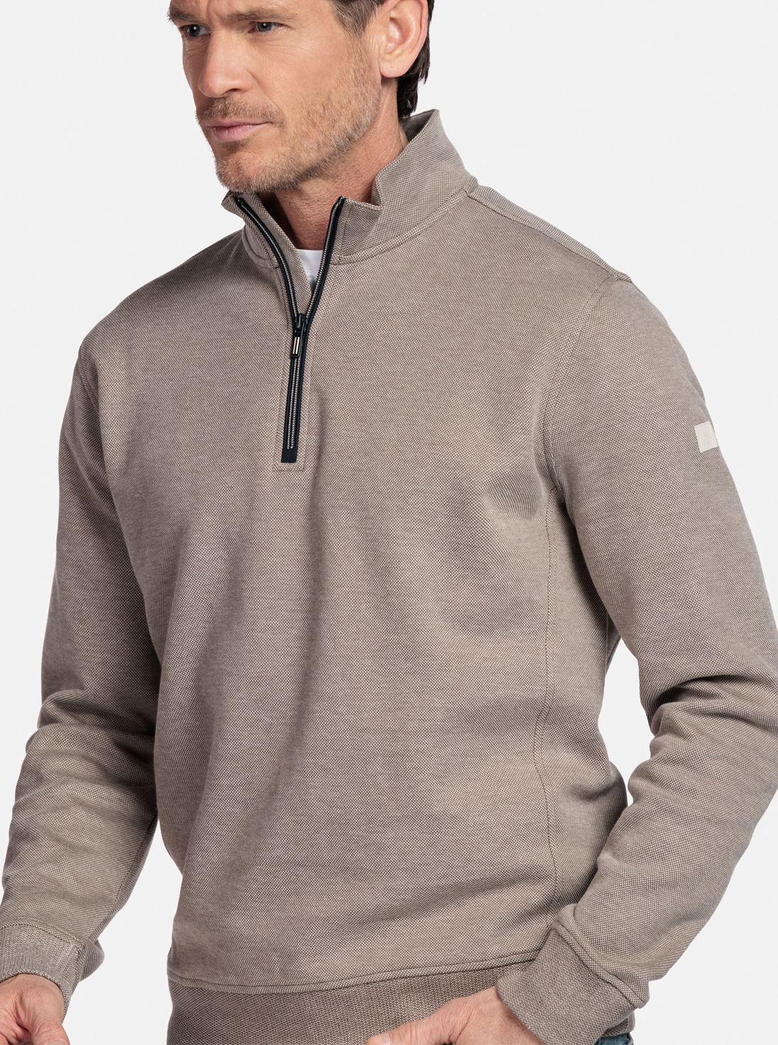 Baileys Bruine Half-zip Sweater - 613145