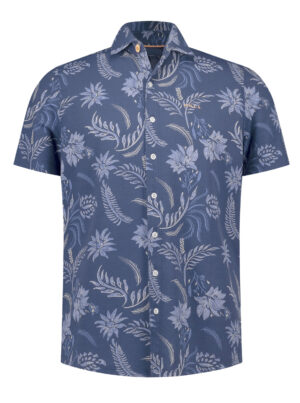 NZA Gebloemd Navy Korte mouw Shirt - 26CN588S