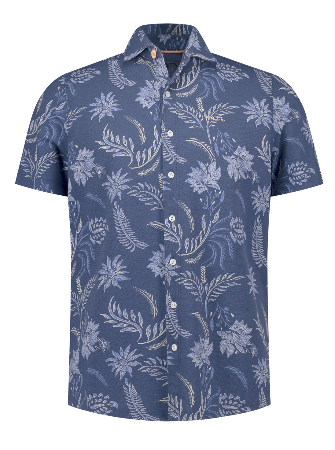 NZA Gebloemd Navy Korte mouw Shirt - 26CN588S