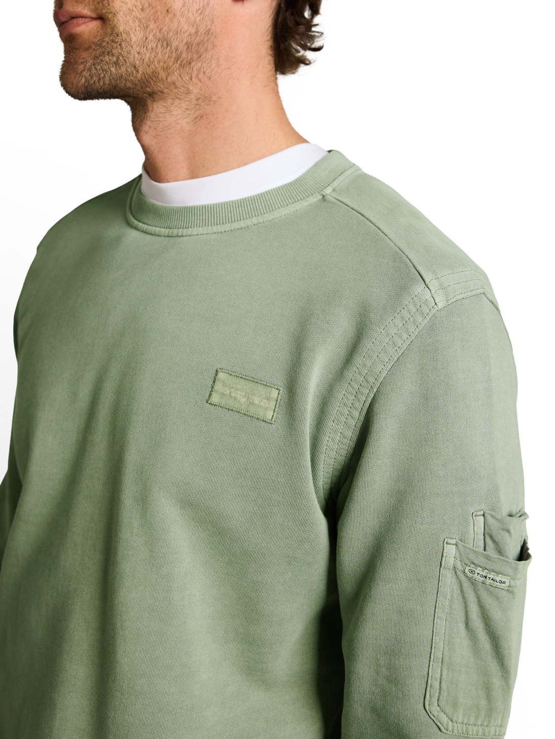 Tom Tailor Olijfgroene Heren Sweater - 1050203