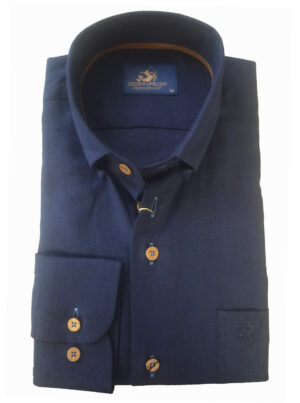 Eden Valley Blauw Linnen Lange mouw Overhemd - 216244-39-M