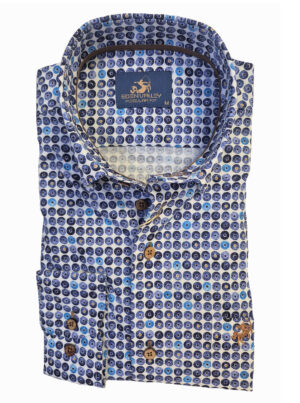 Eden Valley Blauw Lange mouw Overhemd - 216246-35-Regular