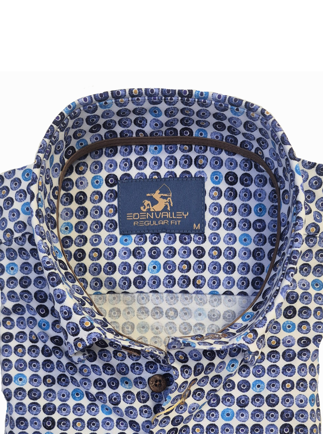 Eden Valley Blauw Lange mouw Overhemd - 216246-35-Regular
