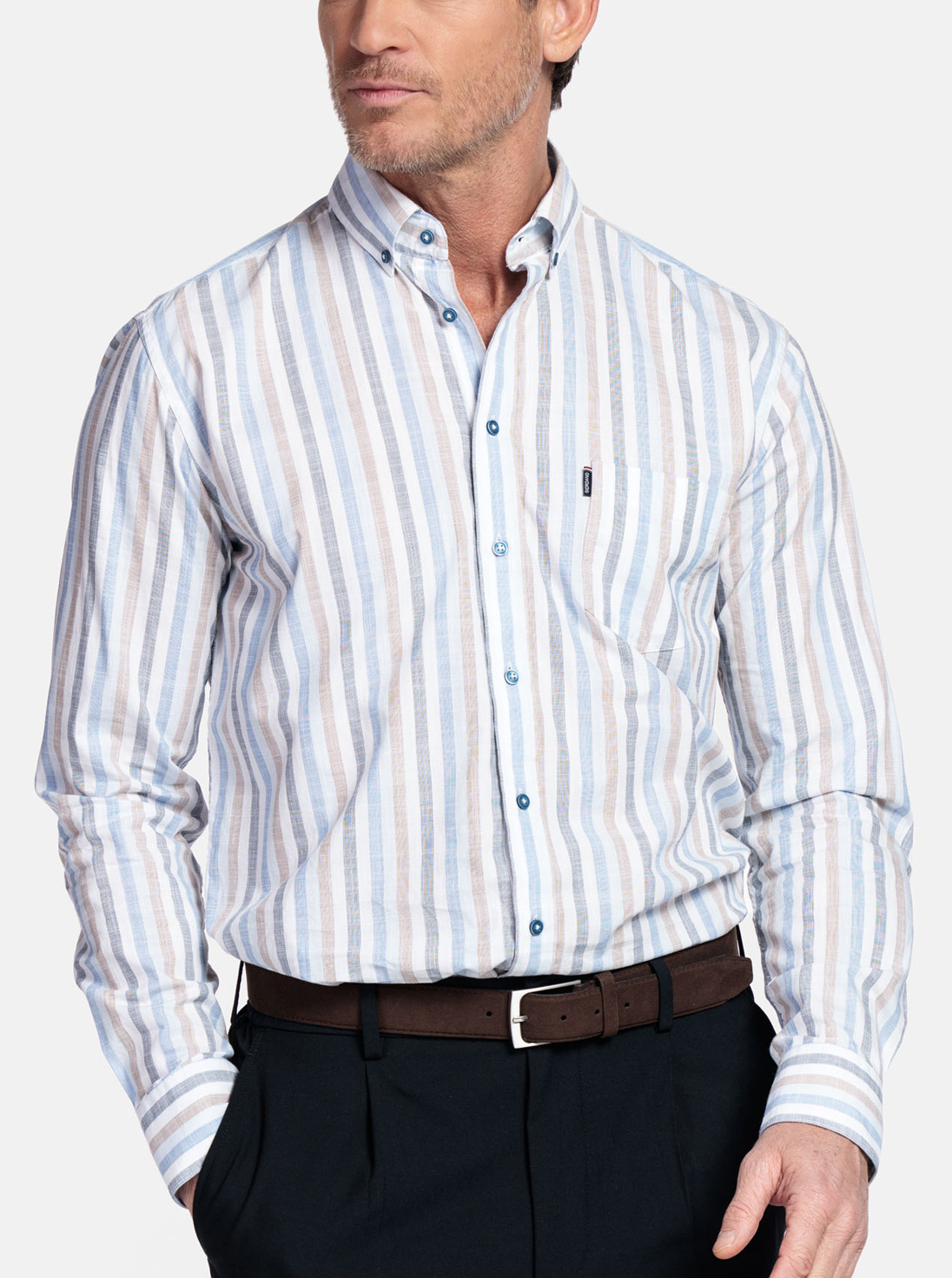 Giordano Gestreept Casual Overhemd - 617140 Clr: 61