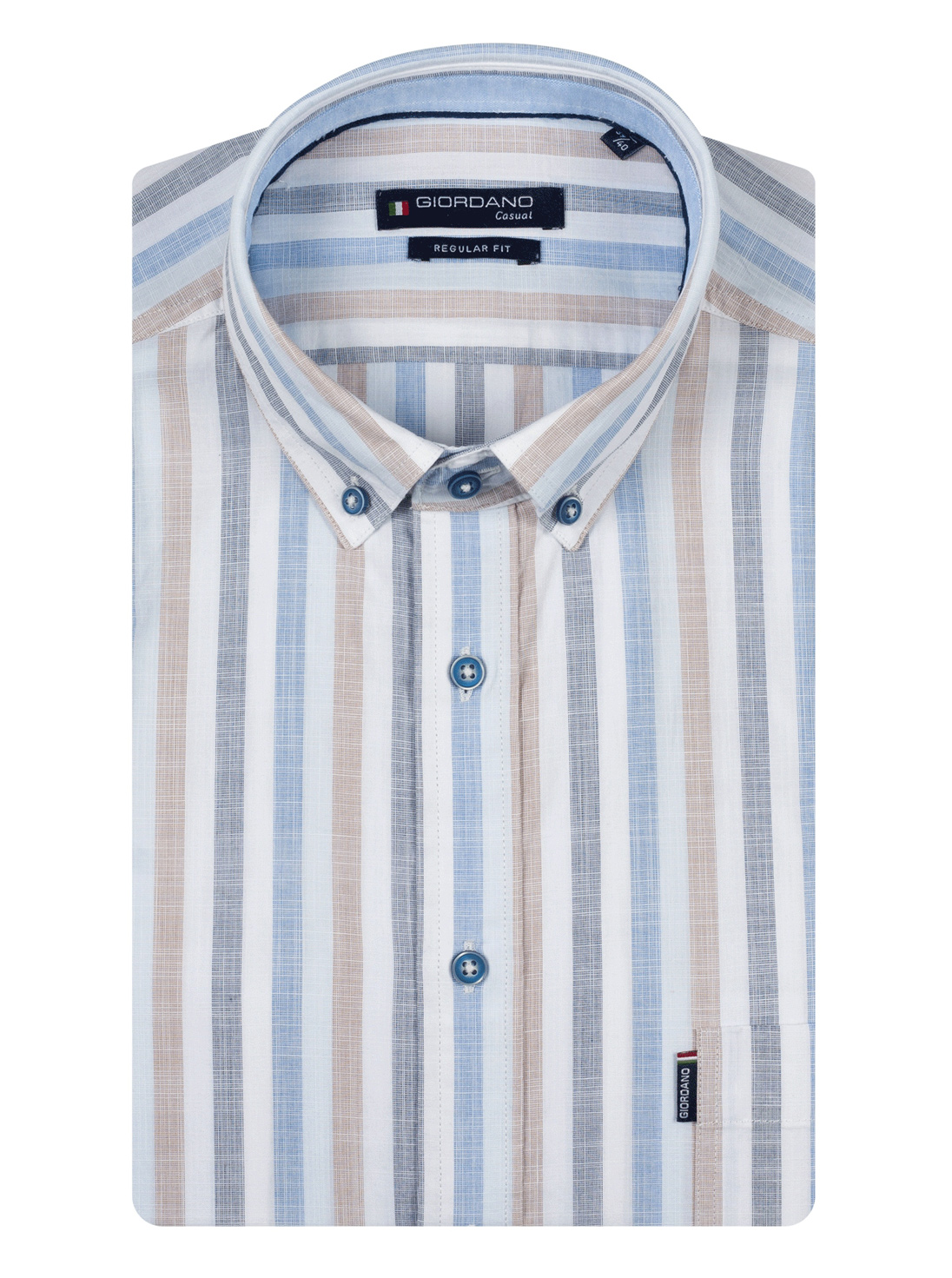 Giordano Gestreept Casual Overhemd - 617140 Clr: 61