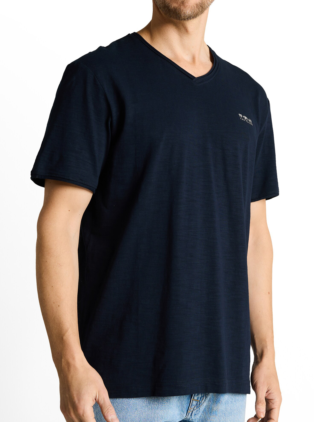 Tom Tailor Donkerblauw V-hals T-shirt - 1050227