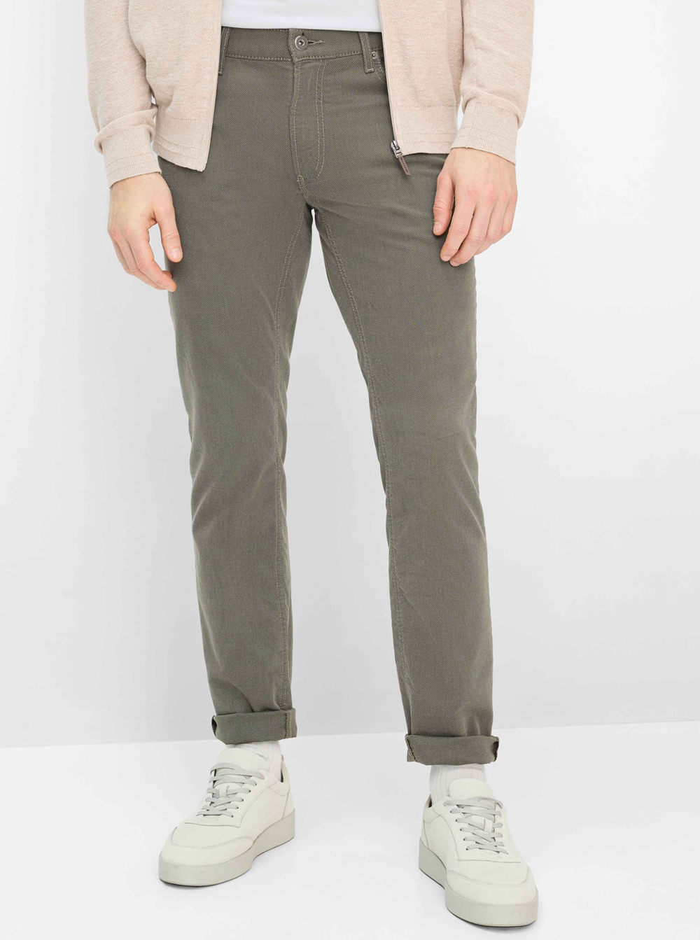 Brax Groene Heren Katoenen broek - 07-1722/35 Chuck