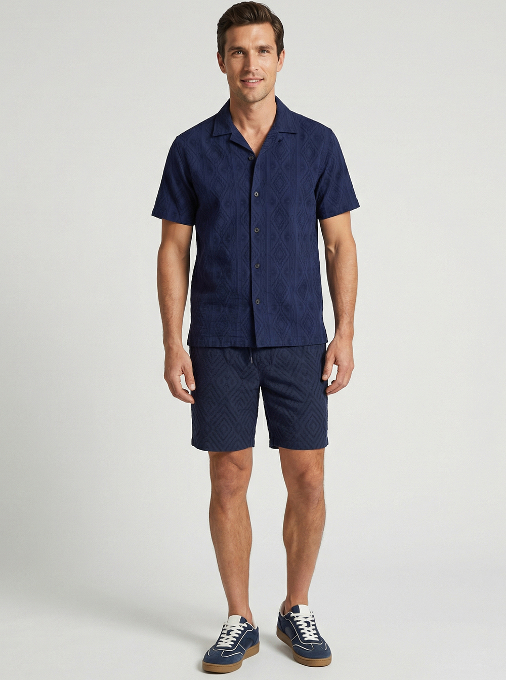 Cars Jeans Blauwe Zomerse Heren Short - Sebar