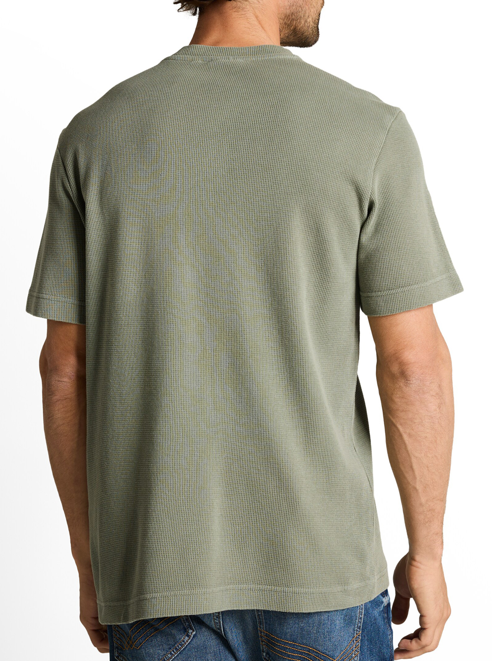 Tom Tailor Olijf Henley T-shirt met Borstzak - 1050194