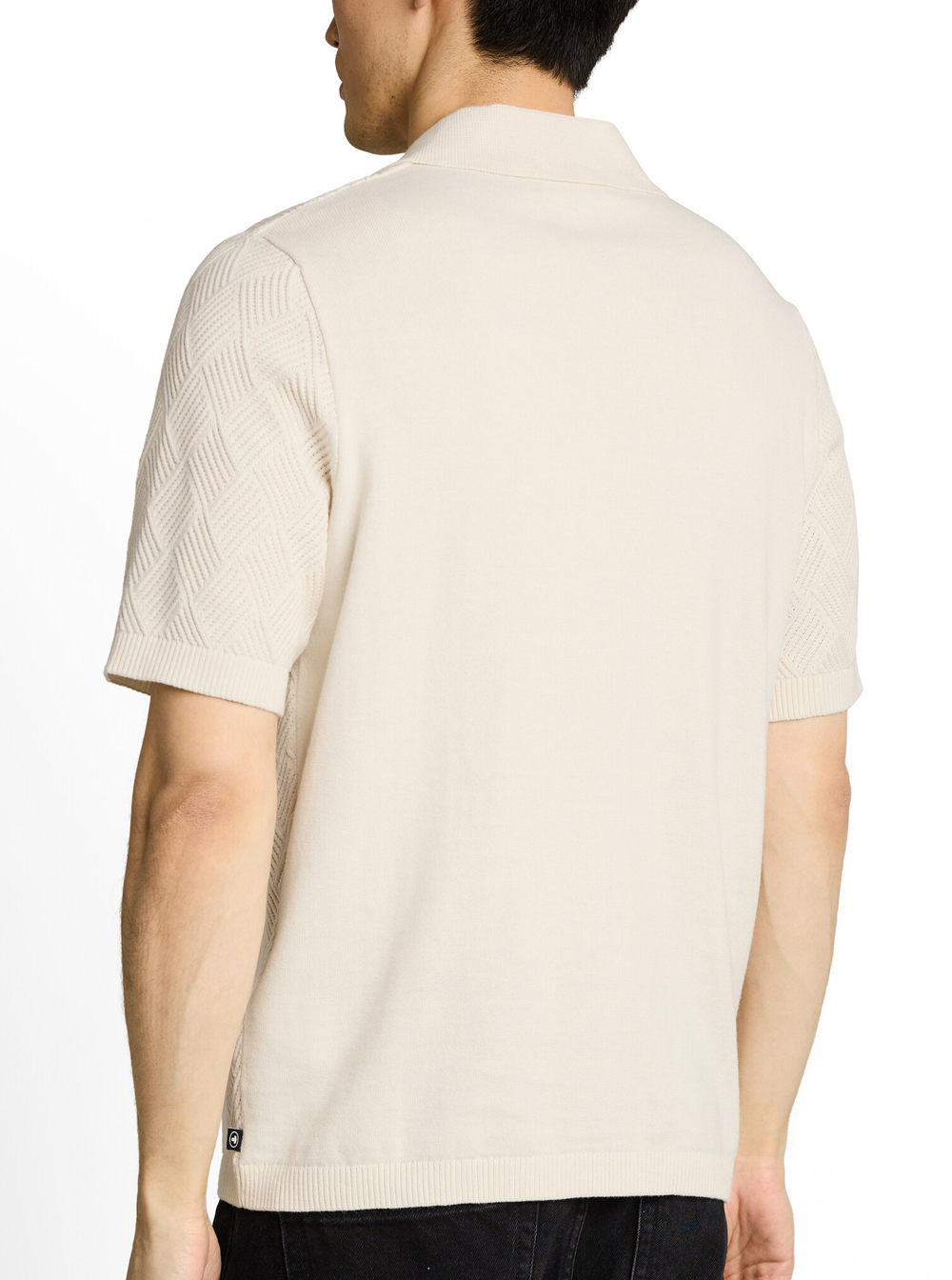 Tom Tailor Witte Structuur Knitted Polo - 1050758