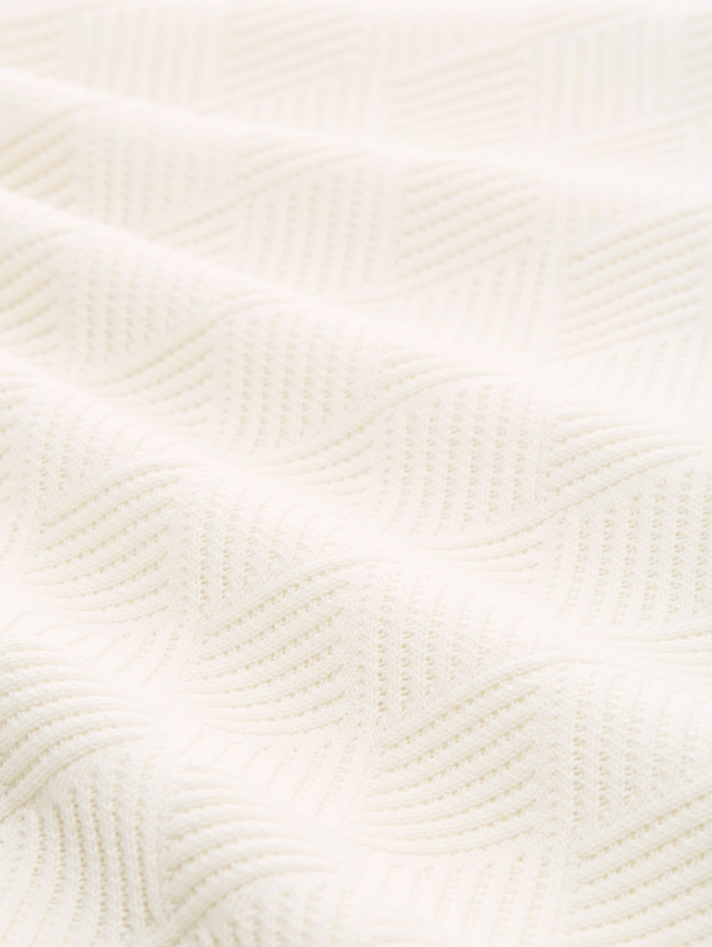 Tom Tailor Witte Structuur Knitted Polo - 1050758