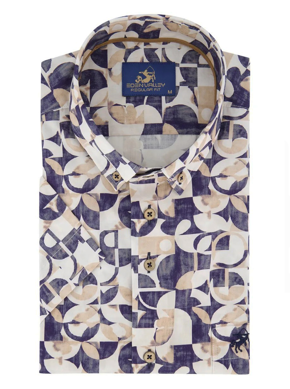 Eden Valley Modern fit Korte mouw Shirt - 216243-38-M