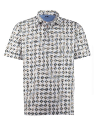 Eden Valley Casual Poloshirt met print - 216197-37-M