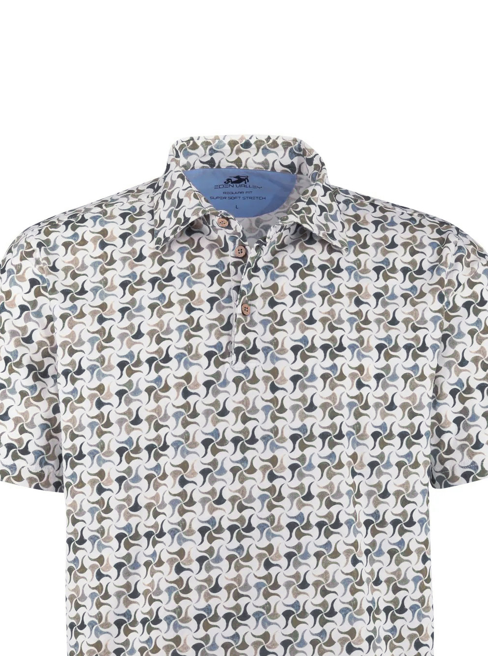 Eden Valley Casual Poloshirt met print - 216197-37-M