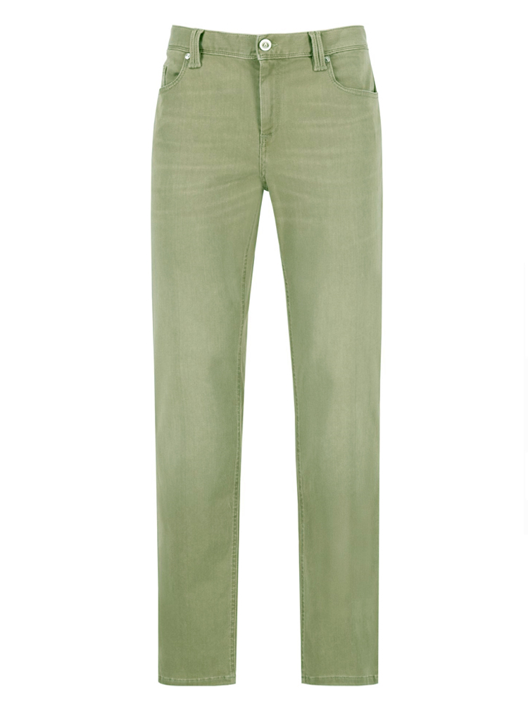 Alberto Groene 5-Pocket Broek - 4207-1571 Pipe Green