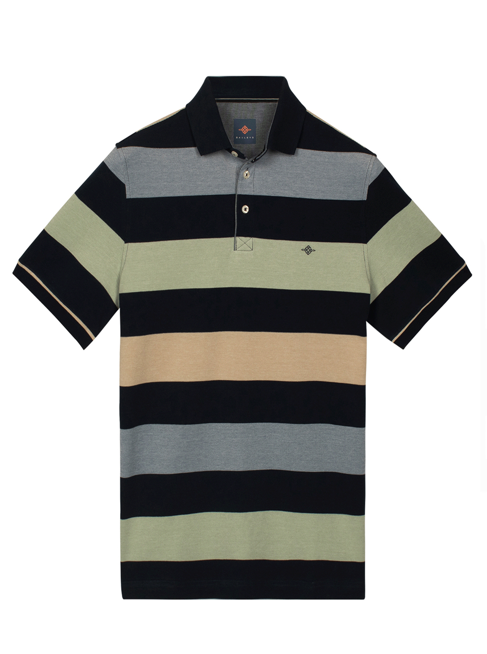Baileys Gestreepte Pique Heren Polo - 615200