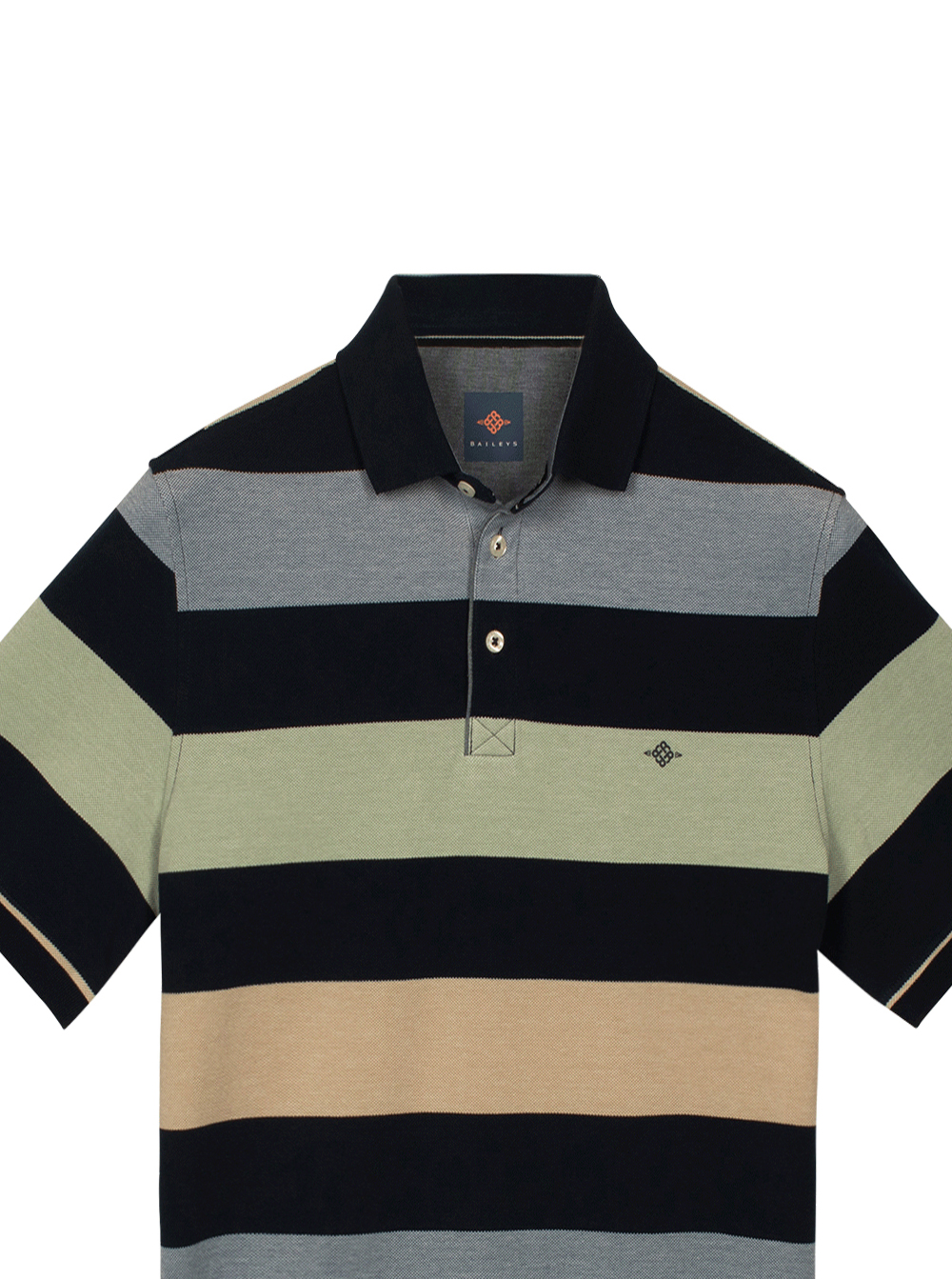 Baileys Gestreepte Pique Heren Polo - 615200