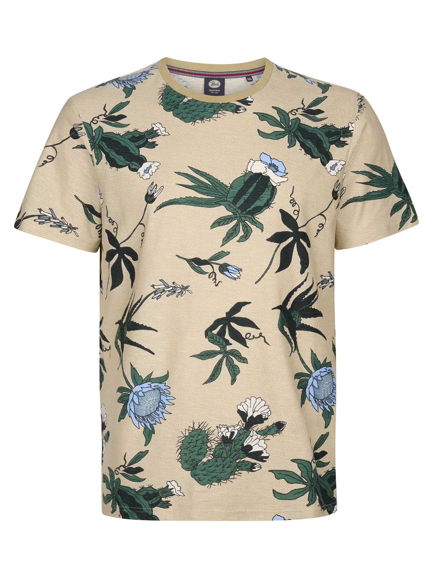 Petrol Industries T-shirt met Botanische print - M-1060-TSR655