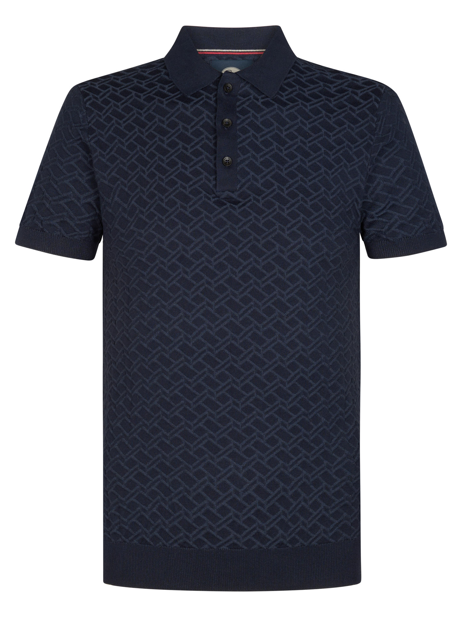 Petrol Industries Navy Blue Knitted Poloshirt - M-1060-KWC206