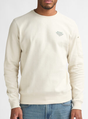 Petrol Heren Crewneck Sweater - M-1060-SWR317 Seashell