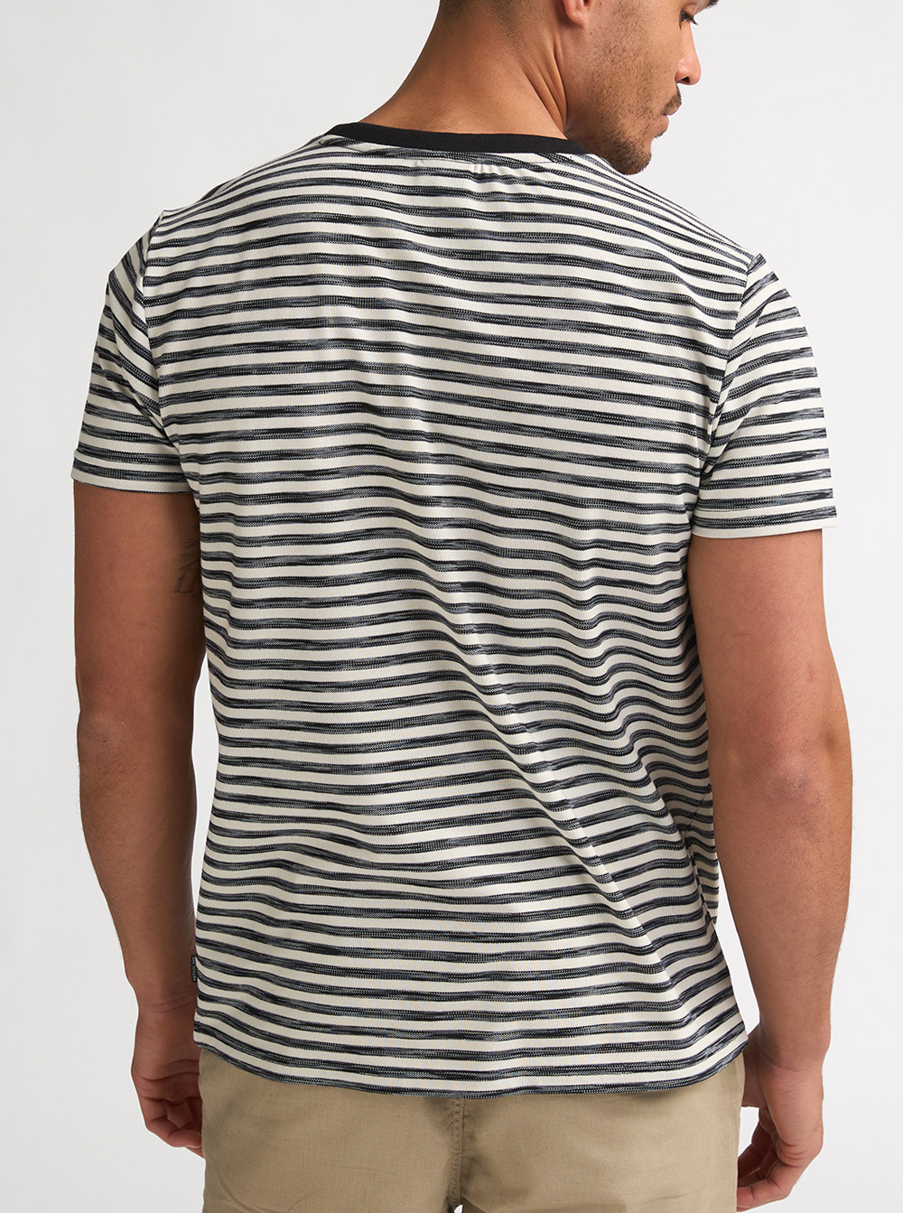 Petrol Industries Gestreept T-shirt - M-1060-TSR674 Black