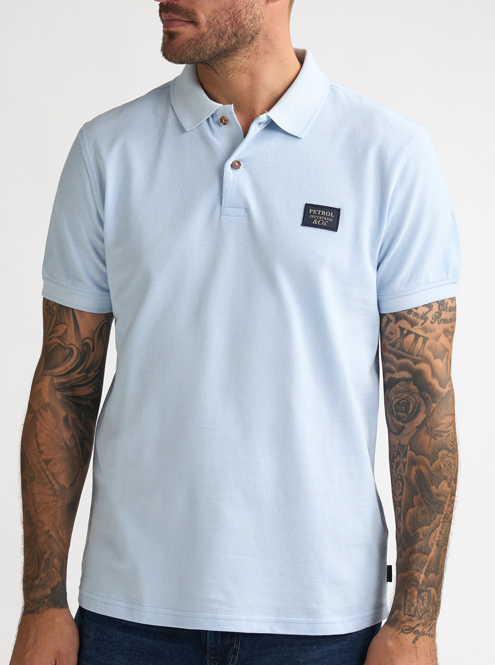 Petrol Industries Lichtblauw Poloshirt - M-2060-POL928